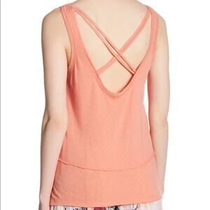 Melrose and Market | Coral Criss Cross Strappy Back Casual Pullover Tank Top